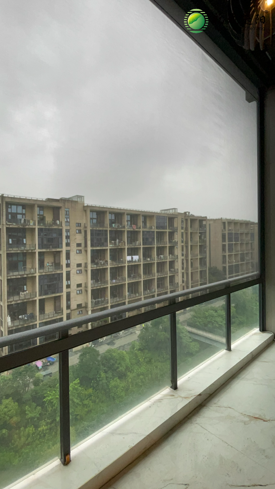 杭州中南未來里｜5.4m×4.1m超大陽臺卷簾